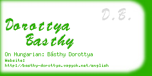 dorottya basthy business card